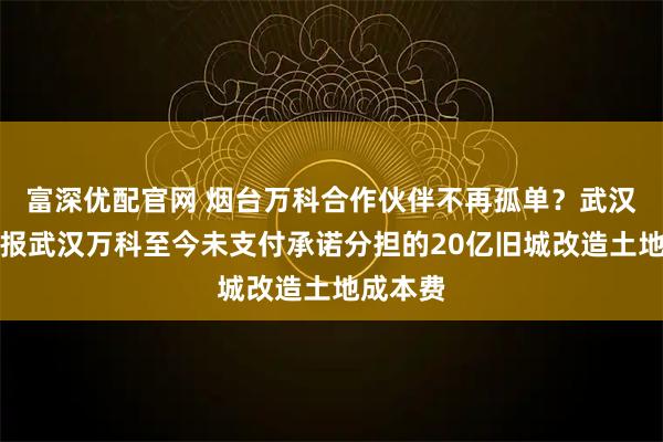 富深优配官网 烟台万科合作伙伴不再孤单？武汉中恒举报武汉万科至今未支付承诺分担的20亿旧城改造土地成本费